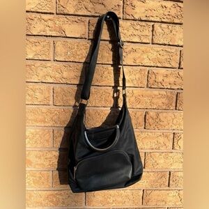 4/$25 •‎ Roots 73 Black Faux Leather Crossbody Purse